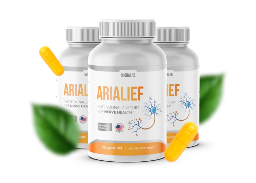 Arialief nerve Supplmenet official 3 bottles